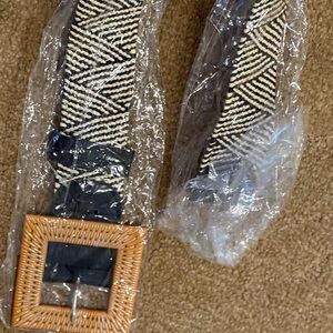 Stylish Black and Tan canvas belt